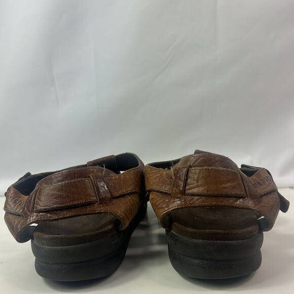 Mephisto Sam Brown Leather Men's Sandals - Picture 6 of 15